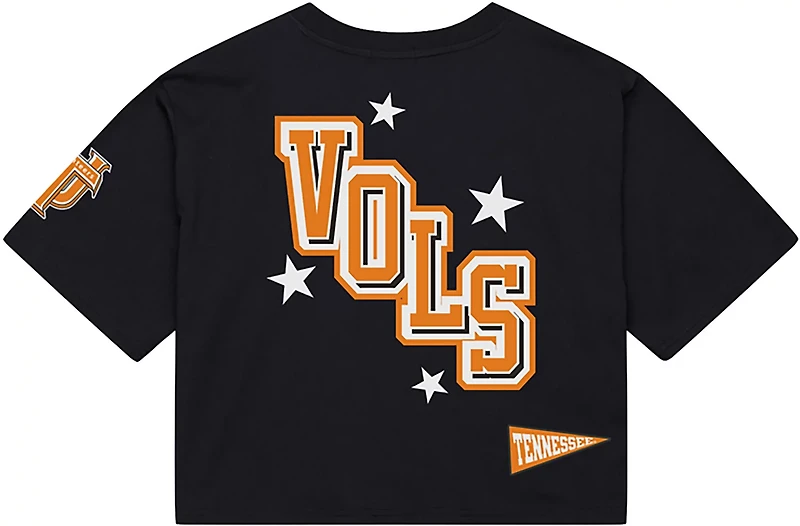 Mitchell & Ness Women's University of Tennessee Pep Rally Crop Boxy Graphic T-shirt