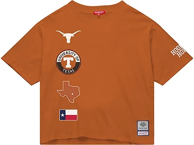 Mitchell & Ness Women's University of Texas Double Clutch Crop Boxy T-shirt
