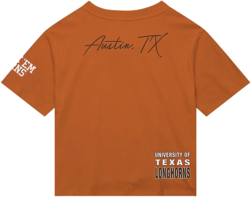 Mitchell & Ness Women's University of Texas Double Clutch Crop Boxy T-shirt