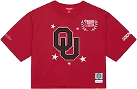 Mitchell & Ness Women's University of Oklahoma Pep Rally Crop Boxy Graphic T-shirt