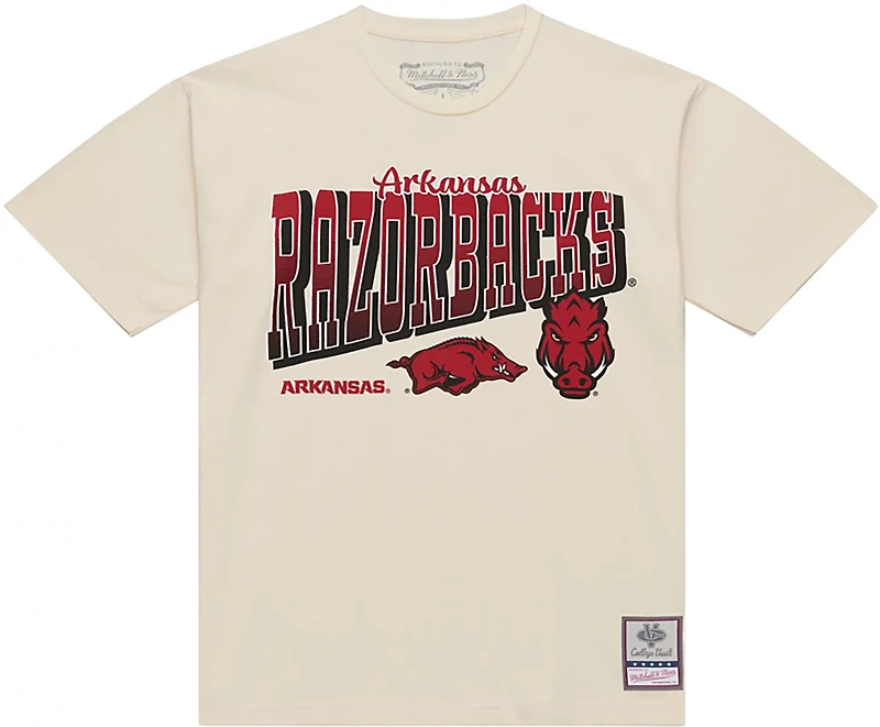 Mitchell & Ness Men's University of Arkansas Team Slant Multi Logo Graphic T-shirt