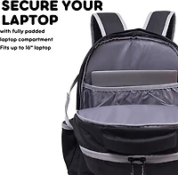 J World Atom Multi-Compartment Laptop Backpack 29.5L