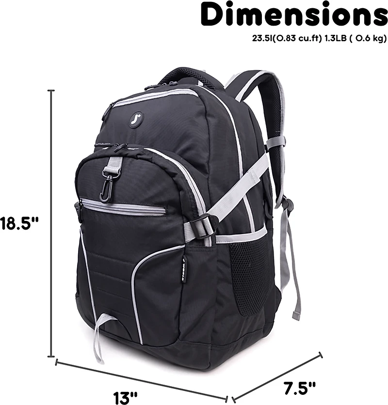 J World Atom Multi-Compartment Laptop Backpack 29.5L