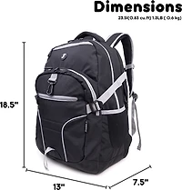 J World Atom Multi-Compartment Laptop Backpack 29.5L
