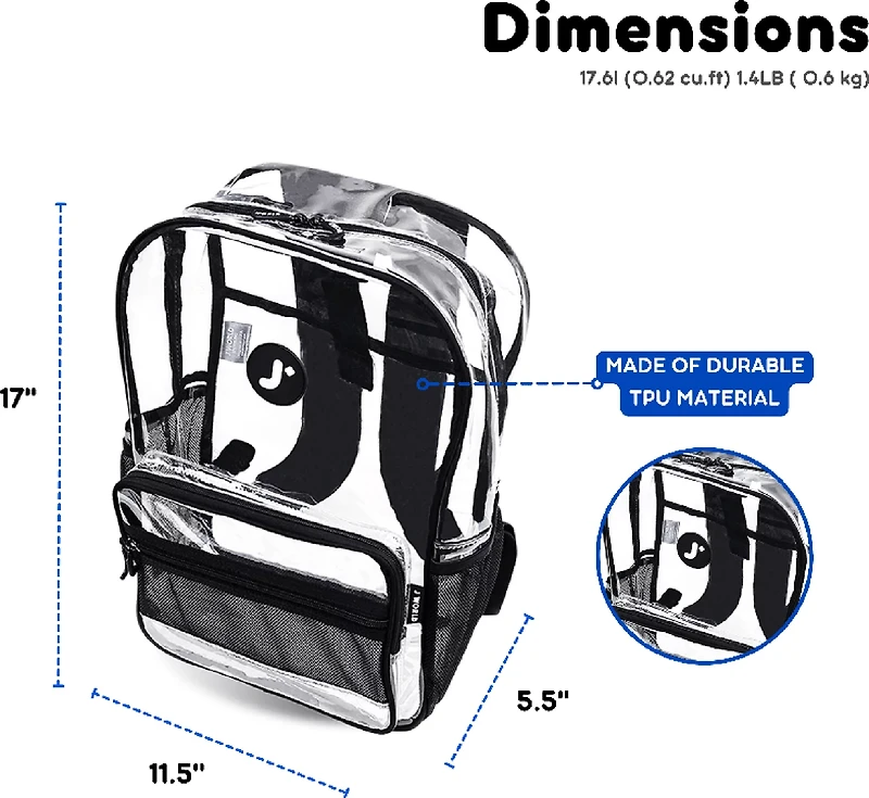 J World Clear Backpack 17.6L