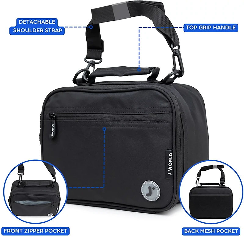 J World Kids' Cody Insulated Lunch Bag with Shoulder Strap