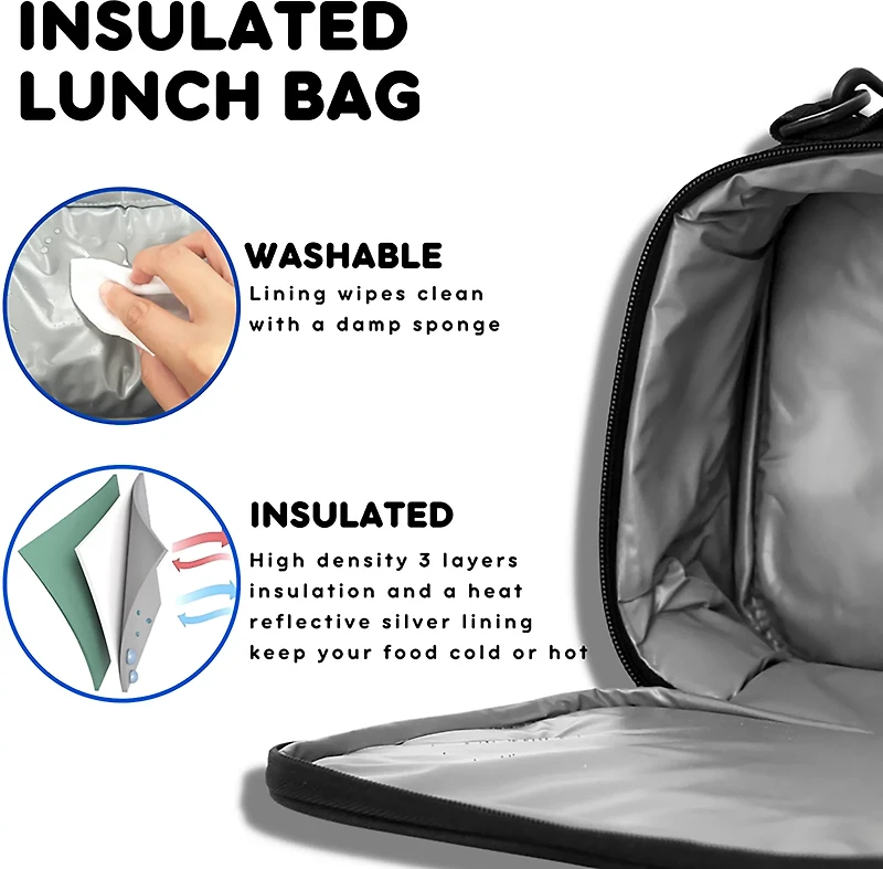 J World Kids' Cody Insulated Lunch Bag with Shoulder Strap