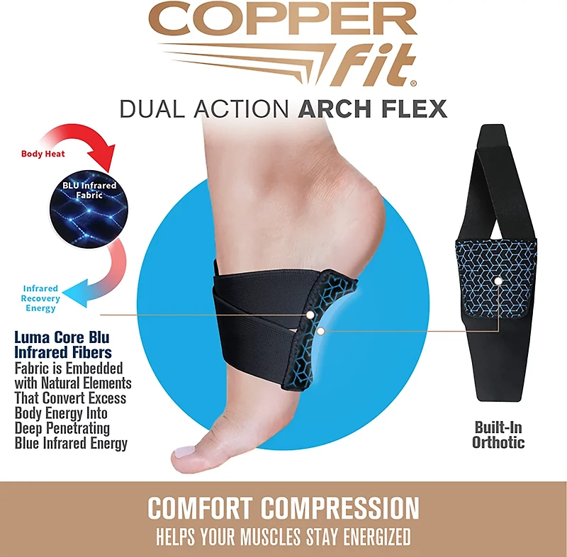 Copper Fit Dual Action Arch Relief Socks