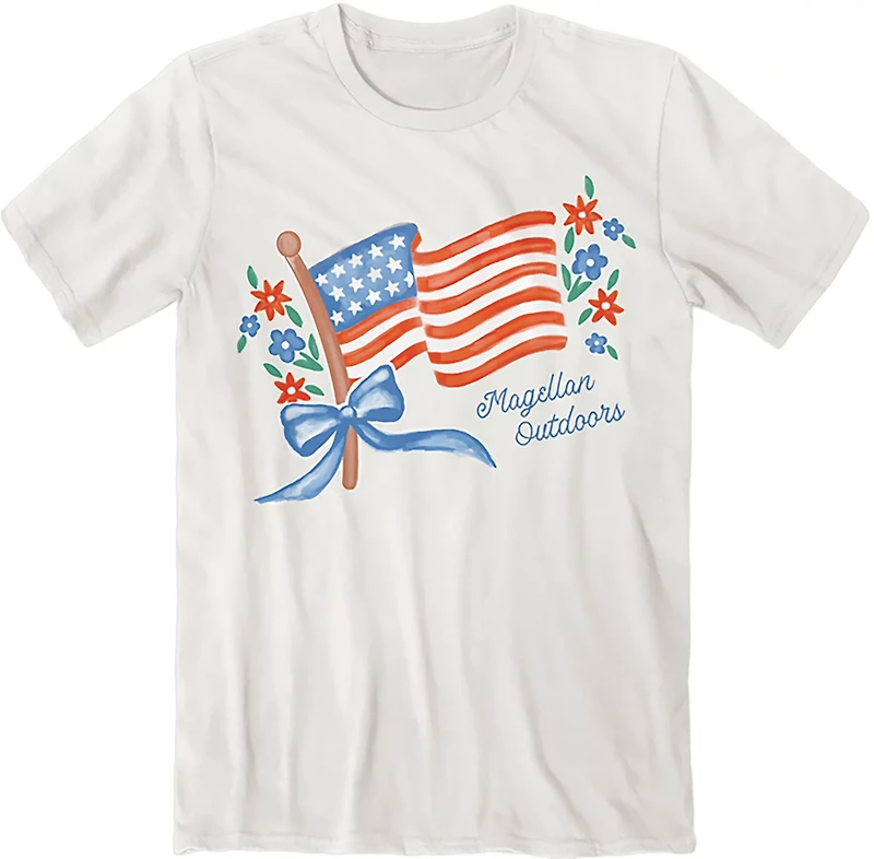 Magellan Outdoors Girls' Waving Flag T-shirt