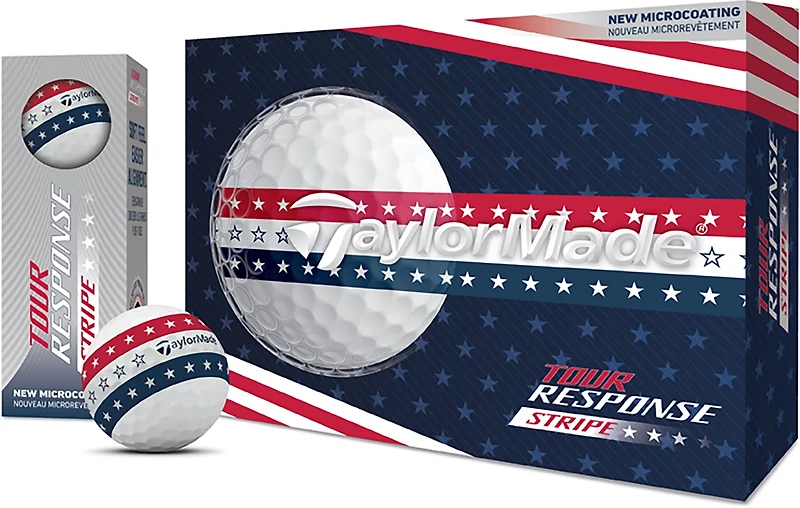 TaylorMade 2026 Tour Response Stripe USA Golf Balls 12-Pack