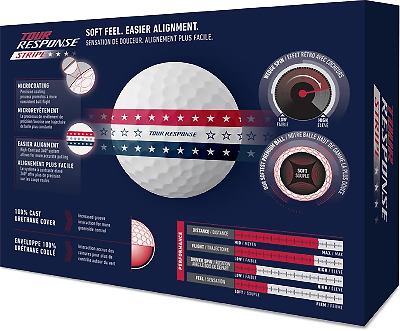 TaylorMade 2026 Tour Response Stripe USA Golf Balls 12-Pack