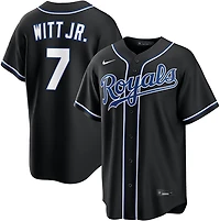 Nike Men's Kansas City Royals Bobby Witt Jr. 2026 Black Out Fashion Replica Jersey