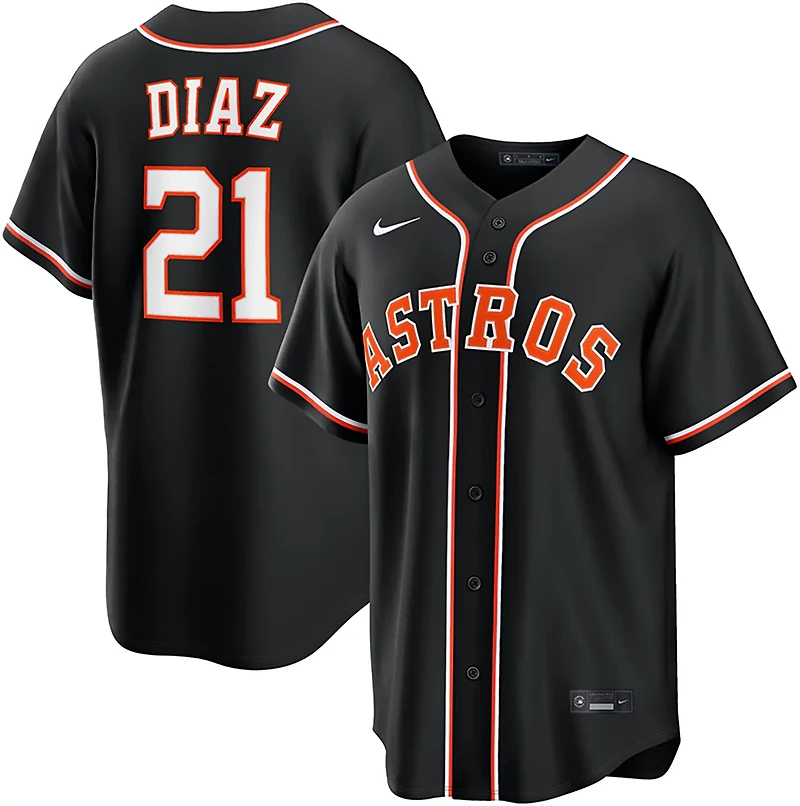 Nike Men's Houston Astros Yainer Diaz 2026 Black Out Fashion Replica Jersey
