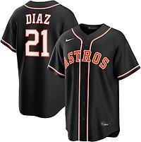 Nike Men's Houston Astros Yainer Diaz 2026 Black Out Fashion Replica Jersey
