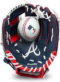 Franklin Sports Atlanta Braves MLB Youth Teeball Glove and Ball Set