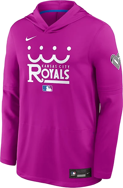 Nike Men's Kansas City Royals Connect Lightweight Long Sleeve Hoodie Top