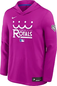 Nike Men's Kansas City Royals Connect Lightweight Long Sleeve Hoodie Top