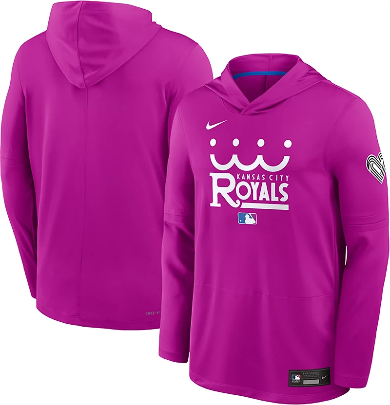Nike Men's Kansas City Royals Connect Lightweight Long Sleeve Hoodie Top