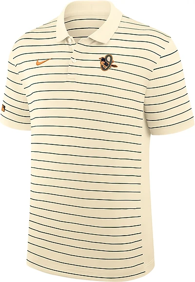 Nike Men's Baltimore Orioles AC City Connect Victory Striped Polo Shirt