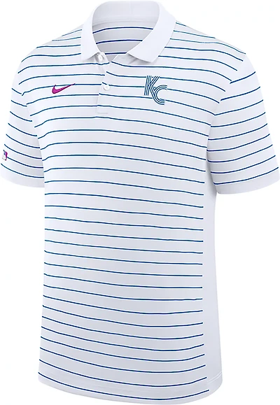 Nike Men's Kansas City Royals AC Connect Victory Striped Polo Shirt