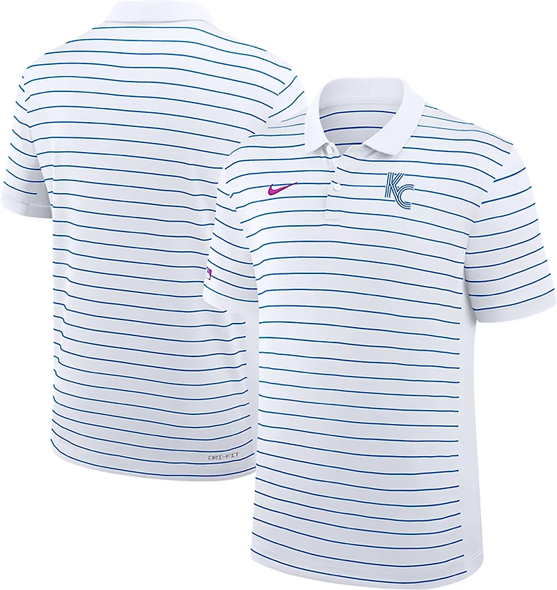 Nike Men's Kansas City Royals AC Connect Victory Striped Polo Shirt