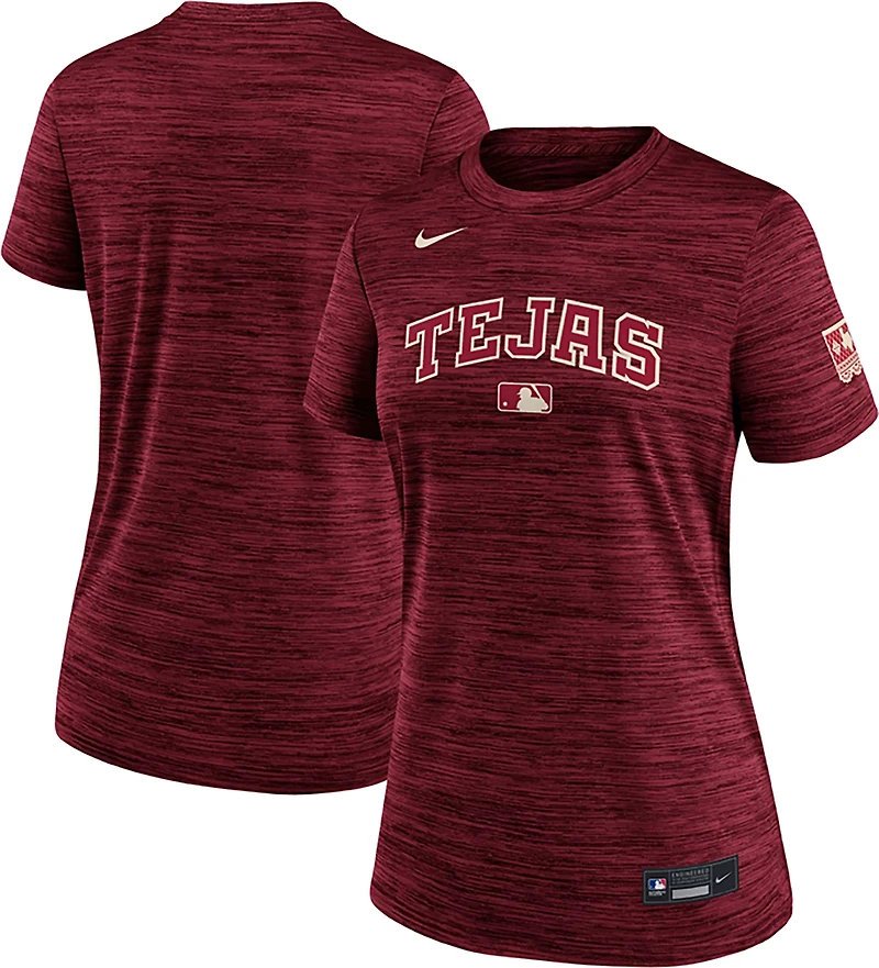 Nike Women's Texas Rangers AC City Connect Velocity Short Sleeve T-shirt