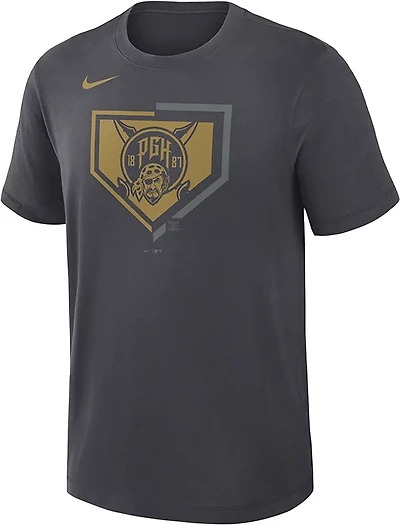 Nike Men's Pittsburgh Pirates City Connect Logo Novelty Short Sleeve T-shirt