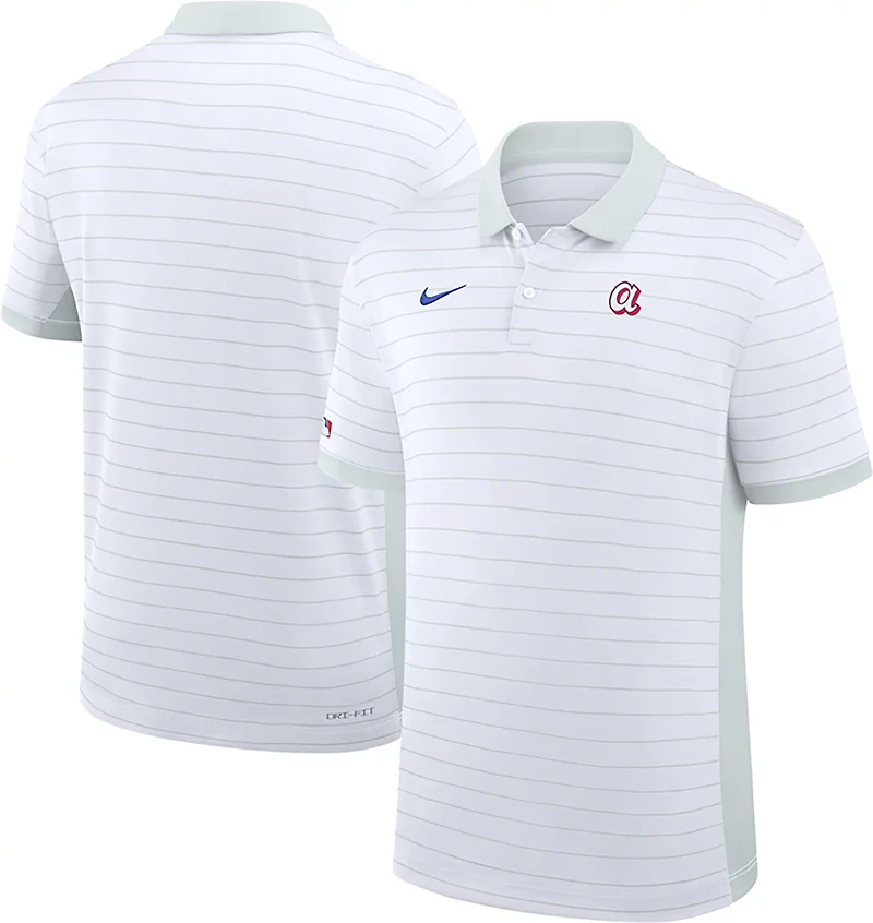Nike Men's Atlanta Braves AC City Connect Victory Striped Polo Shirt