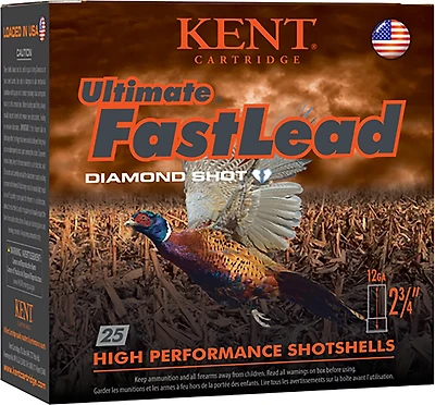 Kent Cartridge Upland Fast Lead 12 Gauge #6 Shotshells - 25 Rounds