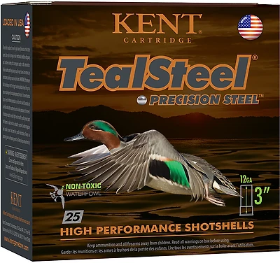Kent Cartridge TealSteel Precision Steel 12 Gauge #6 Shotshells - 25 Rounds