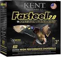 Kent Cartridge Fasteel 2.0 20 Gauge #3 Shotshells - 25 Rounds