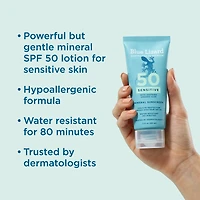 Blue Lizard Sensitive Mineral Sunscreen Lotion - SPF 50 - 3 fl oz