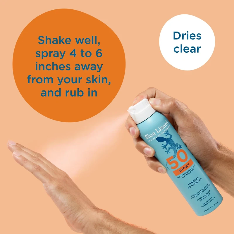 Blue Lizard Sport Mineral Sunscreen Spray - SPF 50 - 5 oz