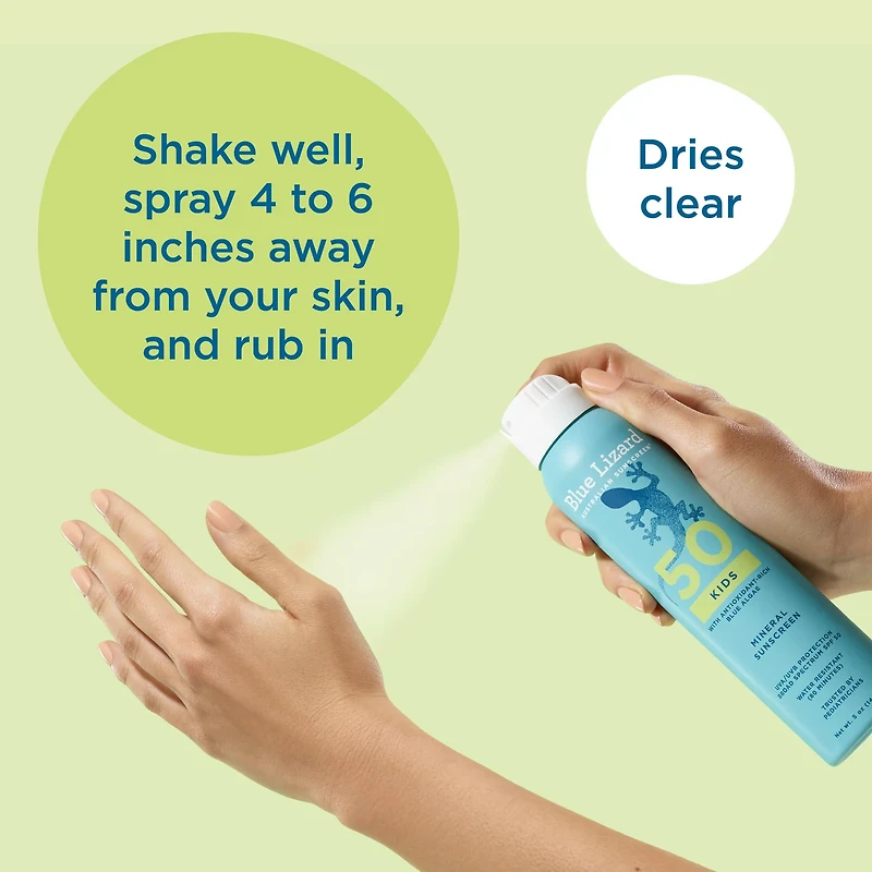 Blue Lizard Kids Mineral Sunscreen Spray - SPF 50 - 5 oz