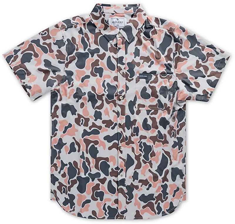 BURLEBO Boys' Performance Button Up Shirt