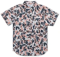 BURLEBO Boys' Performance Button Up Shirt