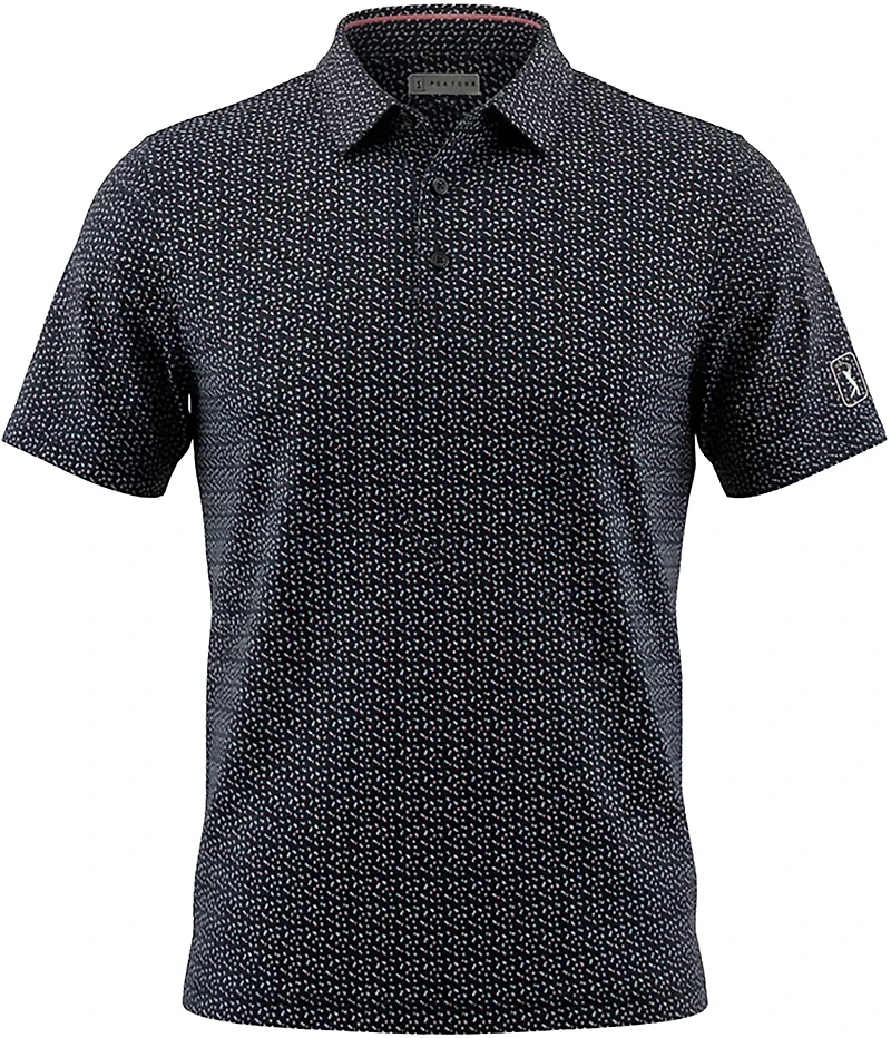 PGA Tour Men's Short Sleeve Confetti Geo Printed Polo