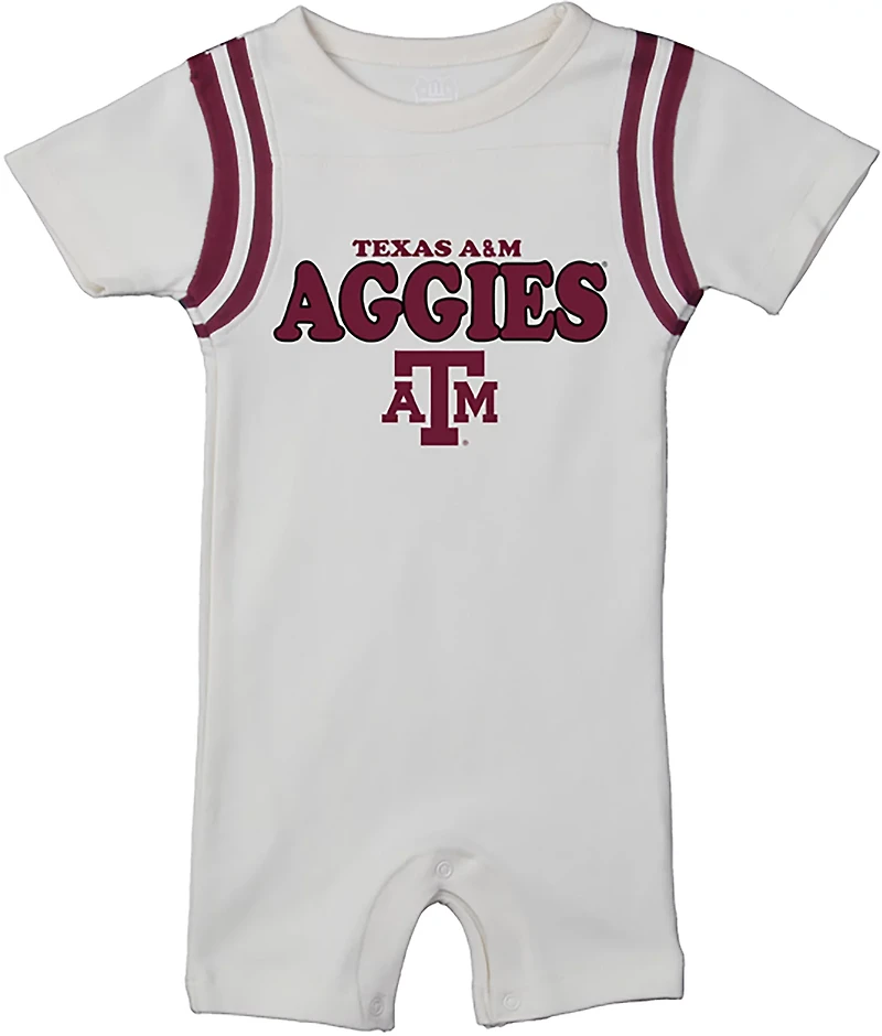 Wes & Willy Infant Girls' Texas A&M University School Over Primary Logo Romper