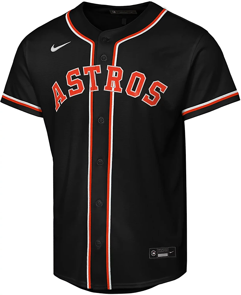 Nike Youth Houston Astros Jose Altuve 2026 Black Out Fashion Replica Jersey