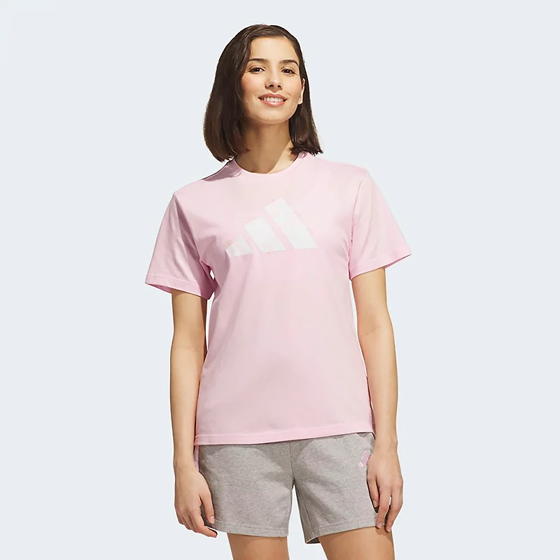 adidas Women's Western Florals Big Logo Graphic T-shirt