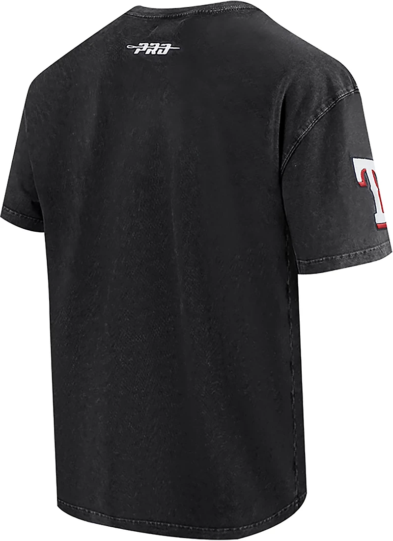 Pro Standard Men's Texas Rangers Wave and Roses CJ Drop Shoulder Short Sleeve T-shirt