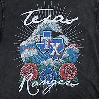 Pro Standard Men's Texas Rangers Wave and Roses CJ Drop Shoulder Short Sleeve T-shirt