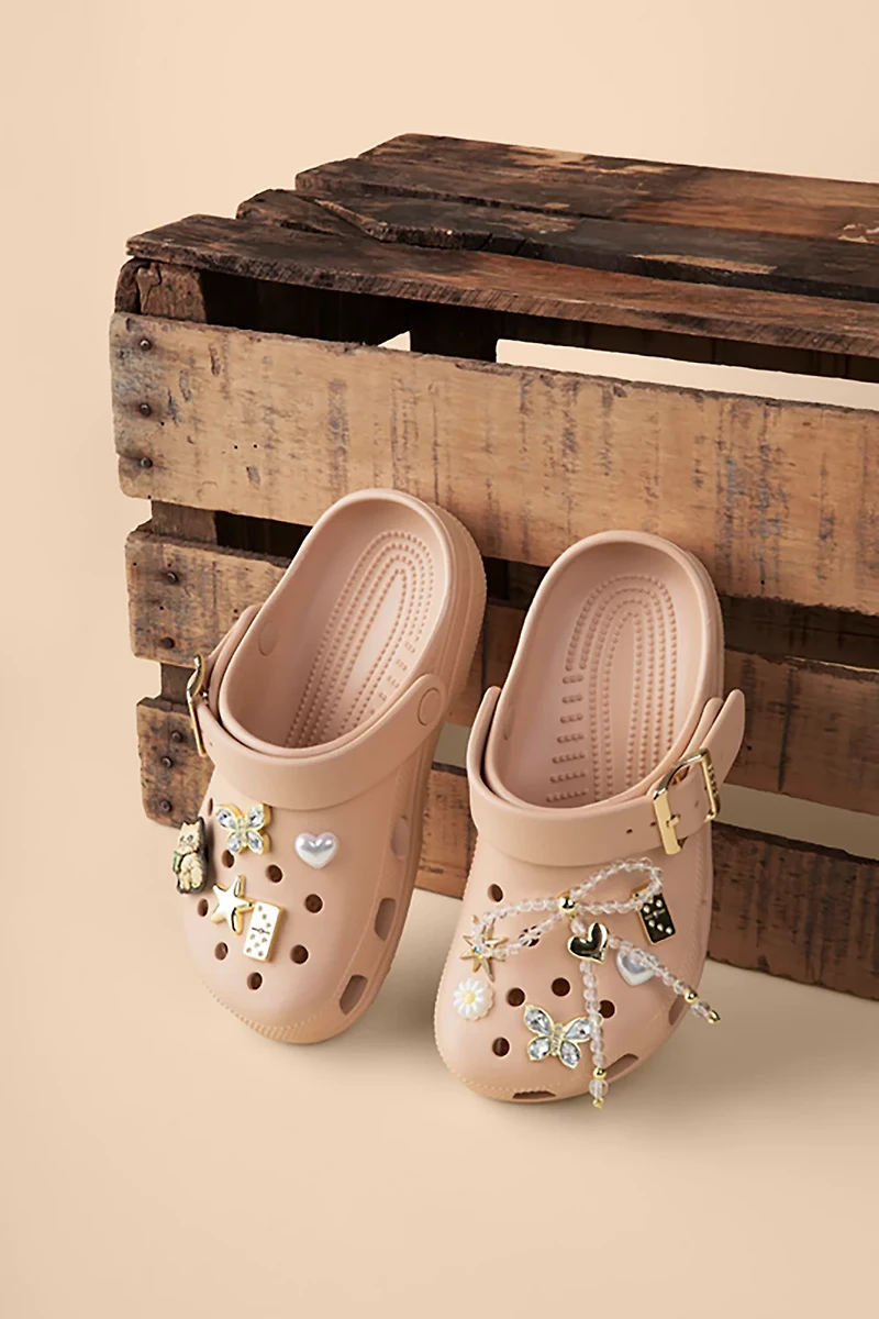Crocs Adults’ Classic Metallic Buckle Clogs