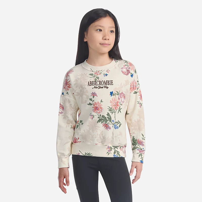 Abercrombie & Fitch Girls’ Floral Crew