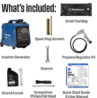Westinghouse 4,000W Gas and Propane Dual Fuel Inverter Generator with Recoil Start