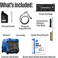 Westinghouse 5,000W Gas and Propane Dual Fuel Inverter Generator with Recoil Start