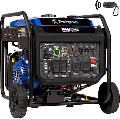 Westinghouse 10,000W Gas Powered Portable Inverter Generator with Remote Electric Start