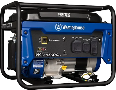 Westinghouse 4650/3600W Gas Powered Portable Generator with Recoil Start