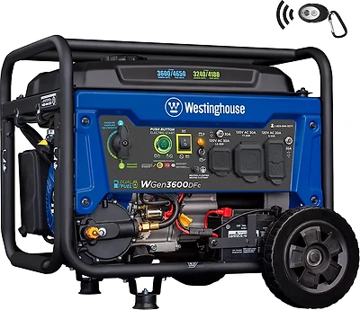 Westinghouse 4650/3600W Dual Fuel Portable Generator with Remote Electric Start