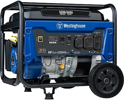 Westinghouse 6600/5300W Gas Powered Portable Generator with Recoil Start